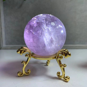 Sfere Feng Shui Intagliate e Incise in Stile Angelo, Cristalli di Quarzo Rosa e Ametista, Pietre Spirituali all'Ingrosso - Product Image 1