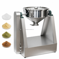 Mélangeur de poudre en acier inoxydable 5kg/10kg/20kg, mélangeur à tambour de laboratoire et de qualité alimentaire pour le mélange de farine, de levure, de pigments et de poudres chimiques