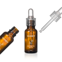 Flacon compte gouttes d'huile essentielle en verre, rond ombré pour le visage, pour les yeux, 10Ml, 15Ml, 20Ml, 30Ml, 50Ml, 100Ml