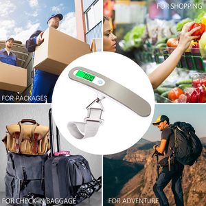 Travel Weigh Portable Digital Pocket Luggage <b>Scale</b> Hanging Design LCD Display 10g Accuracy ABS Plastic Stainless Steel - Product Image 4