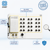 Commutateur Cisco Catalyst IE-3400H-24FT-E, robuste, IP67, 24x FE M12 D-Code, -40°C à 75°C, montage mural, sans ventilateur, Network Essentials