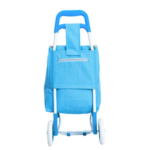 नवीनतम चीन मॉडल पोर्टेबल ट्रैवल फोल्डिंग पालतू सामान ट्रॉली सुपरमार्केट शॉपिंग स्टील और कपड़े ट्रॉली - Product Image 2