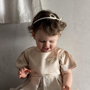 Vestido <span class=keywords><strong>de</strong></span> <span class=keywords><strong>Bautizo</strong></span> Elegante <span class=keywords><strong>para</strong></span> Bebé Niña, Tela Satén Suave y Elástica, Forro <span class=keywords><strong>de</strong></span> Algodón Transpirable, <span class=keywords><strong>para</strong></span> Boda, Cumpleaños, Sesión <span class=keywords><strong>de</strong></span> Fotos - Product Image 2
