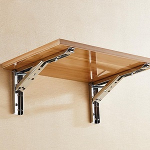 RheTech, soporte de ángulo plegable triangular blanco de 8-14 pulgadas, rodamiento duradero, herrajes <span class=keywords><strong>para</strong></span> muebles montados en la pared, <span class=keywords><strong>soportes</strong></span> de estante ajustables - Product Image 5