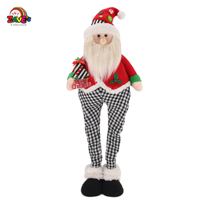 Zaves 33-intelescopico gamba in piedi Babbo Natale classico a scacchiera colorata decorazione per la casa all'ingrosso nuovo prodotto - Product Image 2