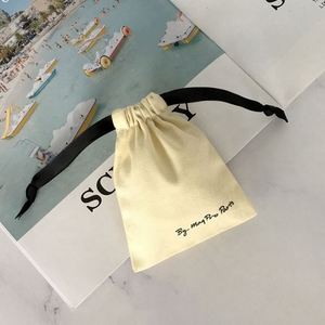 Custom Organic Cotton Pouch Plain Recycled Small Cotton Drawstring Bag Cotton <b>Canvas</b> Bags - Product Image 4