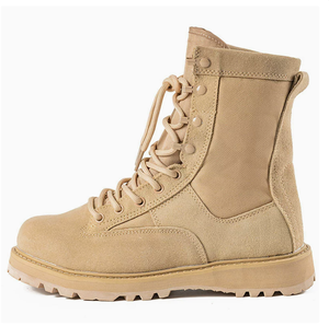 Bottes tactiques DFH01 Tan Khaki pour hommes, de haute qualité, style Martin, pour le désert, la marche, la sécurité, l'entraînement et les uniformes de cérémonie. - Product Image 1