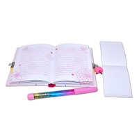 Ensemble de 6 articles pour filles : journal intime verrouillable avec stylo, règle, taille-crayon, journaux et cadeaux pour enfants de 6 à 8 ans