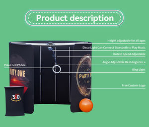 최신 유행 최고 자동 회 전자 사진 부스 <span class=keywords><strong>360</strong></span> 하늘 비디오 기계 카메라 오버 헤드 <span class=keywords><strong>360</strong></span> 사진 부스 4M 인클로저 배경 - Product Image 2