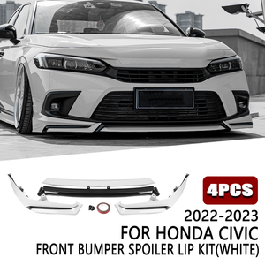 Kit lateral de alerón de parachoques delantero para <span class=keywords><strong>Honda</strong></span> Civic 11th todos los modelos 2022-24 blanco - Product Image 3