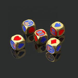 Dadi personalizzati in metallo su misura incisi al laser dadi per giochi di intrattenimento - Product Image 5