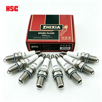 Bougie d'allumage L7RTC pour moto avec résistance pour scooters et motos de banlieue CG125 100-200cc - Électrode à noyau nickel-cuivre