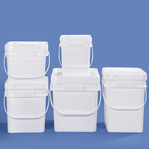 Tùy Chỉnh In Ấn Vuông Xô Thùng Với Nắp Nhiệm Vụ Nặng Nề Thực Phẩm Cấp 50Gallon Nhựa Vuông Xô Container Với Nắp Xử Lý - Product Image 1