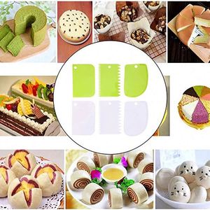 3Pc Cake Decorating Pastry Tools Custom Plastic Dough Knife Scraper Plain Spatulas Cutters Hot Sale Safe Baking Tools - Product Image 4