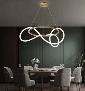 Lámpara Colgante Moderna de Tubo LED Flexible, Lámpara de Techo para <span class=keywords><strong>Dormitorio</strong></span>, Sala de Estar, Iluminación Interior Nórdica LED - Product Image 4