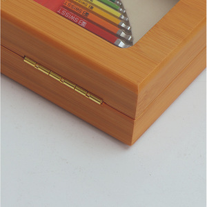 Bamboo Tool <b>Storage</b> <b>Box</b> With Clear Lid <b>Lockable</b> Desktop Organizer 300 Mm Depth Single Compartment - Product Image 4
