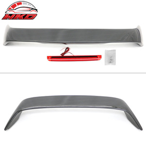 เหมาะสำหรับ Honda Civic Coupe 2 ประตู ปี 1996-2000 สปอยเลอร์หลังพร้อมไฟ LED ลายคาร์บอนไฟเบอร์ - Product Image 5