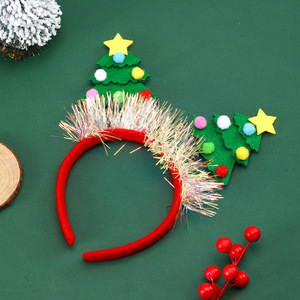 Nueva diadema/clip para la cabeza con forma de árbol de Navidad, de fieltro, para adultos y niños, decoraciones para fiestas - Product Image 2