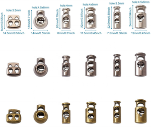 Nhà Máy Tùy Chỉnh Kim Loại Mùa Xuân Dây Chuỗi End Nút Chặn Kim Loại Biểu Tượng Cho Hàng May Mặc Hat Túi Khóa Dây Nút - Product Image 3