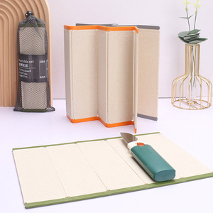 Planche à découper pliable portable en paille de blé, pour la cuisine, la maison, les fruits, les voyages, le camping et les pique-niques - Product Image 4