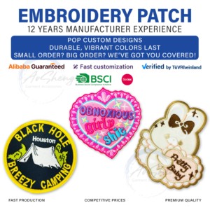 Patch brodé personnalisé thermocollant avec motif individuel, à coudre, à repasser, auto-agrippant, écologique - Product Image 3