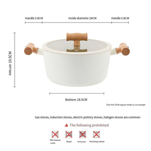 Kimstar 2024 Lớn Nấu Ăn Nồi Thiết Lập Không Dính Đồ Nấu Nướng Bằng Gỗ Xử Lý Caserole Đặt Nấu Ăn Nồi Soong - Product Image 4