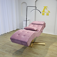 Nouveau levage velours cuir synthétique rose cils abordable cils lit civière ergonomique cils matelas Extension lit