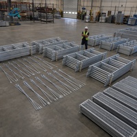 Système d'échafaudage à cadre traversable galvanisé à chaud, diamètre extérieur 42 mm, acier Q235, échelle à 3 marches avec goupille de couplage pour l'intérieur