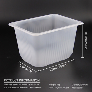 3400ml tươi thịt thực phẩm khay container thân thiện với môi nhựa microwavable Tủ đông-An toàn và Stackable - Product Image 2