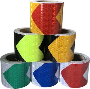 Cảnh Báo Dễ Thấy Ban Đêm Cảnh Báo An Toàn Phản Quang Băng Dán Mũi Tên, Mũi Tên Phản Quang Băng An Toàn Định Hướng Màu Vàng - Product Image 1