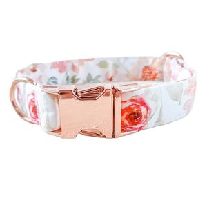 <span class=keywords><strong>Collar</strong></span> de Perro de Lujo en Tela de Algodón Suave con Patrón Sólido, Hebillas Metálicas Modernas y Cintas - Product Image 2