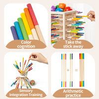 Nouvelle arrivée Montessori tour jeu jouets en bois bâton ne laissez pas la balle goutte Classification des couleurs pour enfants enfants garçons filles