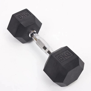 Factory Wholesale Home Gym Equipment Fitness Power Free Weight Lifting Hex <b>Dumbbell</b> Set Rubber - Product Image 1