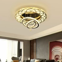 Lustre de plafond Led en cristal de luxe moderne K9 plafonnier encastré en forme de fleur plafonnier Led pour la maison