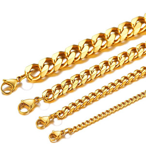 New Arrival Men's <b>Titanium</b> Steel Cuban <b>Chain</b> - Six-Side Polished, Stainless Steel Hip Hop Necklace Stylish Sweater <b>Chain</b> - Product Image 2