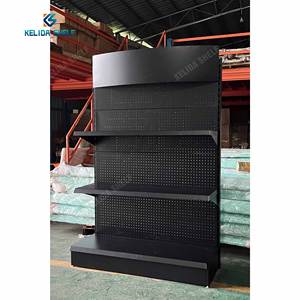 Soporte de exhibición de tablero de clavijas de metal reforzado con panel publicitario para herramientas <span class=keywords><strong>y</strong></span> accesorios Estante de exhibición minorista para <span class=keywords><strong>ferretería</strong></span> - Product Image 6