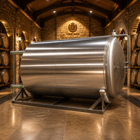 Cuve de fermentation horizontale Tonsen 10HL 20HL en acier inoxydable 304 avec enveloppe de refroidissement pour brasserie