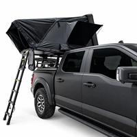 Tente de toit rigide en aluminium à ouverture latérale pour 4 personnes, imperméable, pour camping en 4x4, SUV, camion tout-terrain
