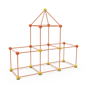 DIY Toddler Patchwork Tent Toy,Building Production Kit (<b>Ball</b> 45 Pcs + <b>Stick</b> 75 Pcs) for Castle Construction Education - Product Image 3