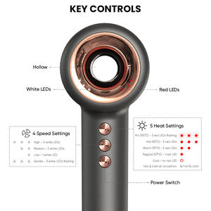 Sèche-cheveux électrique professionnel de salon, léger, haute vitesse, ionique négatif, souffleur creux, usage domestique, vente chaude - Product Image 6