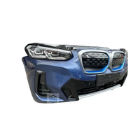 Accesorios originales de segunda mano IX3 G08 kit de carrocería de parachoques delantero ABS plástico faros radiador para BMW