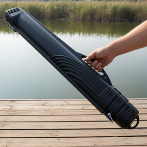 Custodia per Canna da Pesca Telescopica in Fibra di Carbonio, Tubo Rigido Durevole per Canna da Pesca, Alta Resistenza per Viaggio e Conservazione - Product Image 1