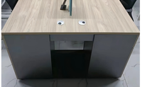 Poste de travail de bureau moderne avec cloison, bureau informatique, siège d'employé, cloison de séparation, ensemble de mobilier de direction de luxe, vente en gros