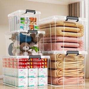 Boîte de rangement empilable rectangulaire transparente en plastique PP écologique avec loquet, 6L, organisateur de placard, bac avec couvercle, vêtements, jouets, poupées - Product Image 5
