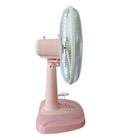 Ventilateur de table de bureau électrique et manuel en plastique rose de 16 pouces avec moteur en cuivre pour chambre à coucher, voiture, hôtel, fonctionnement silencieux