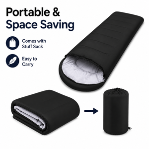 Saco de Dormir de Poliéster, Grueso y Cálido, Relleno de Algodón, para Adultos, para Acampar al Aire Libre y Viajar - Product Image 4