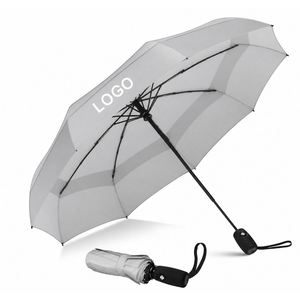 Paraguas Automático de 3 Pliegues, Resistente al Viento, Compacto, con Logotipo Personalizado, Regalo Promocional para Mujeres y Hombres, para Exteriores - Product Image 1