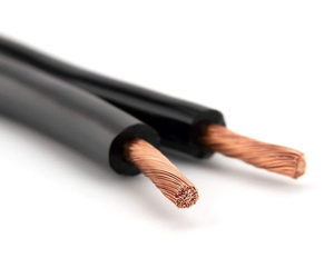 Câble Haut-Parleur Haute Performance Double Noyau Argenté Noir Idéal pour la Connexion de Systèmes Hi-Fi, Home Cinéma ou de Haut-Parleurs de Voiture - Product Image 1