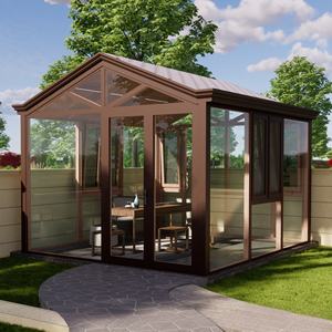 Muebles de Lujo Modernos para Invernadero, para Disfrutar del Sol en un Solárium de Vidrio con Techo Triangular - Product Image 2