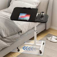 Chambre hôpital moderne luxe hauteur facile mobile réglable bois ordinateur de bureau ordinateur portable overbed table table de chevet